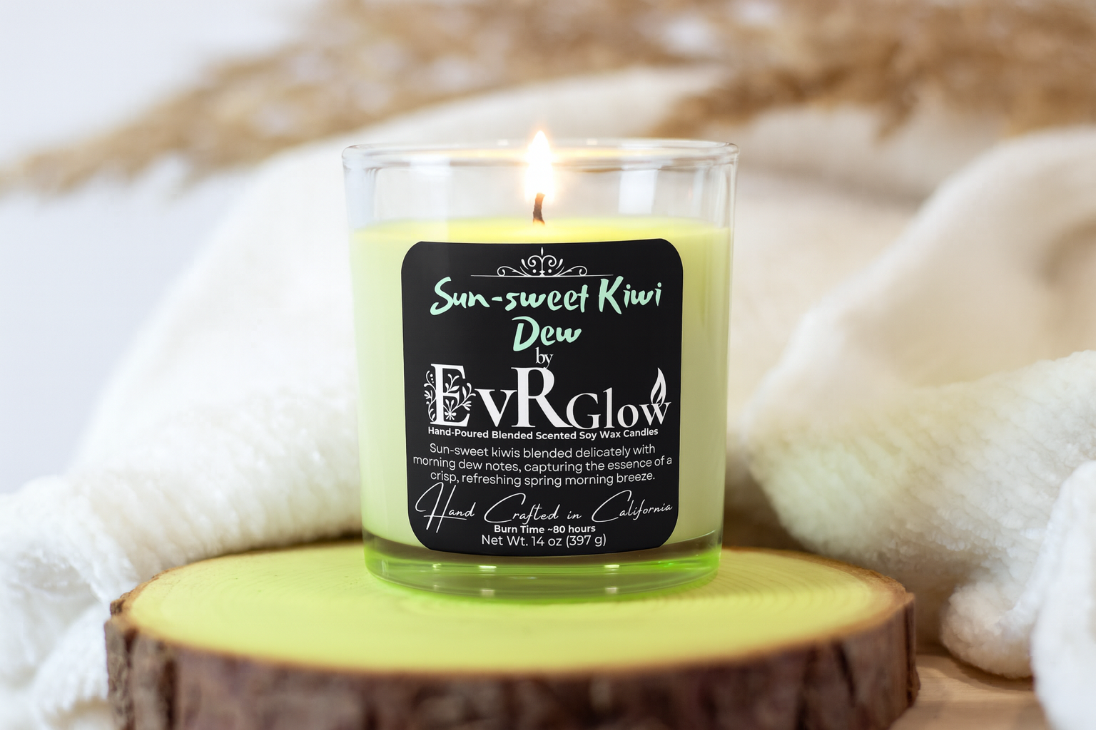 Sunsweet Kiwi Dew Soy Wax Candle