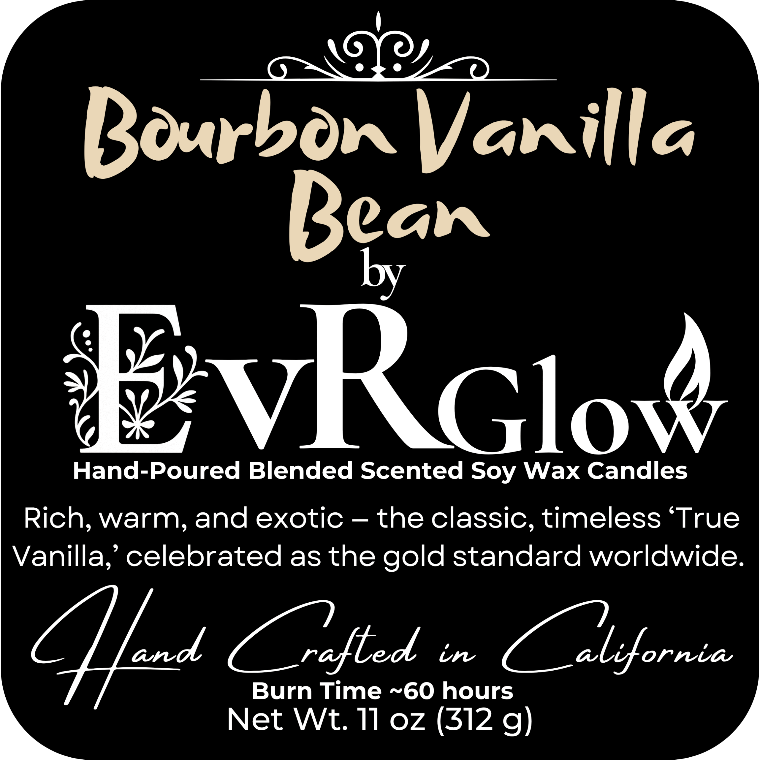 Bourbon Vanilla Bean Soy Wax Candle - Image 2