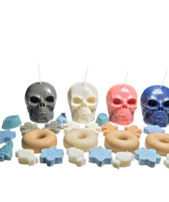 Alternative view of Gunmetal Mocha Skull Soy Wax Candle - Hot Chocolate Scented
