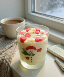 Frosty-Love Holiday Soy Wax Candle - Vanilla Chai & Floral Hearts