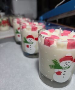 Alternative view of Frosty-Love Holiday Soy Wax Candle - Vanilla Chai & Floral Hearts