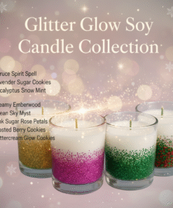 Glitter Glow Soy Wax Candle Collection - Handcrafted Scented Candles for Cozy Ambiance